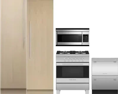 5 Piece Package Includes Refrigerator, Freezer, Range, Microwave And Dishwasher